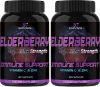 Picture of 2 Pack Elderberry Capsules,with Zinc,Vitamin C & D3, Concentrated Sambucus Extract,Enhance Healthy Body and Skin Health,60 Capsules