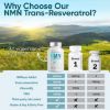 NMN + Resveratrol Supplement 99% Purity, 4-in-1 Upgraded NMN Supplement 1000mg for Maximum Antioxidant & Anti-Aging, Boost NAD+, Cellular Energy Metabolism - 120 Capsules